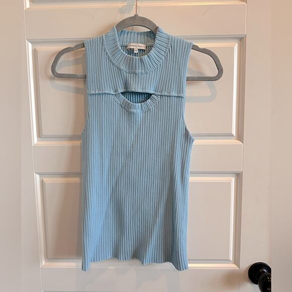 Rebecca Taylor Cutout Rib Knit Sweater Tank Top - Picture 4 of 8